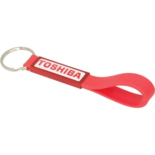 Silicone Sling Keyring With Dome-Indent