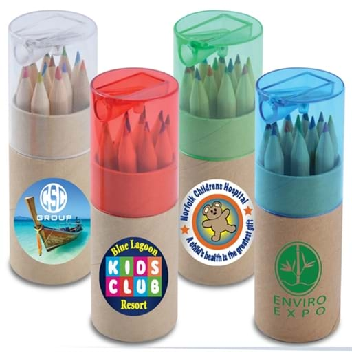 Coloured Pencils In Cardboard Tube