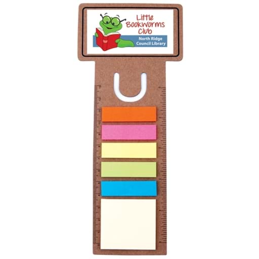 Business Card Bookmark / Ruler With Noteflags